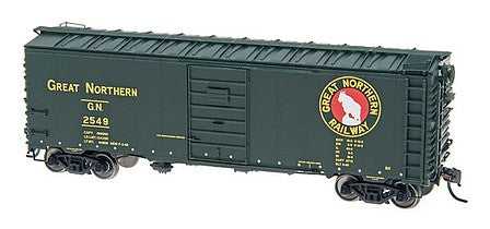 Intermountain Railway 46010 HO Scale 40' 12-Panel Boxcar - Ready to Run -- Great Northern (Express scheme, Pullman Green, Rocky Logo)