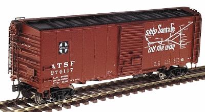 Intermountain Railway 46016 HO Scale 40' 12-Panel Boxcar - Ready to Run -- Santa Fe (Boxcar Red, Grand Canyon Line Slogan)