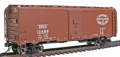 Intermountain Railway 46020 HO Scale 40' 12-Panel Boxcar - Ready to Run -- Spokane, Portland & Seattle (As-Delivered, Boxcar Red, Oval Logo)