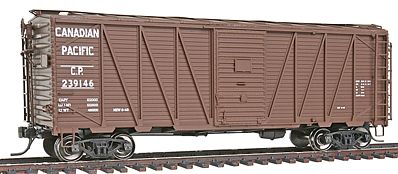 Intermountain Railway 46075 HO Scale 40' War Emergency Single-Sheathed Wood Boxcar - Ready to Run -- Canadian Pacific (Boxcar Red)