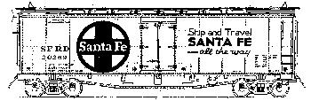 Intermountain Railway 46111 HO Scale Santa Fe 40' Steel Ice Reefer - Ready to Run -- Santa Fe Ship & Travel (Large Herald)