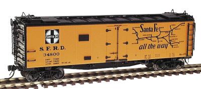 Intermountain Railway 46112 HO Scale Santa Fe 40' Steel Ice Reefer - Ready to Run -- "El Capitan" w/Curved Line Map