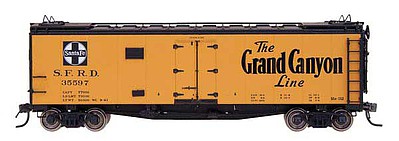 Intermountain Railway 46114 HO Scale Santa Fe 40' Steel Ice Reefer - Ready to Run -- RR-32; "Grand Canyon Line" w/Straight Line Map