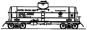 Intermountain Railway 46204 HO Scale ACF Type 27 Riveted 10,000-Gallon Tank Car - Ready to Run -- U.S. Army (dark green, yellow lettering)