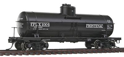 Intermountain Railway 46205 HO Scale ACF Type 27 Riveted 10,000-Gallon Tank Car - Ready to Run -- Frontenac FPLX (black, white Llettering)