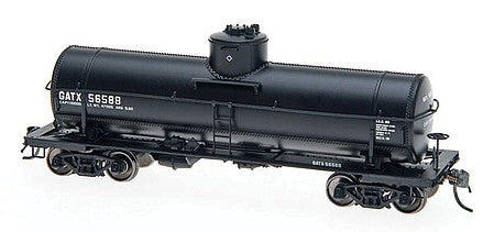 Intermountain Railway 46207 HO Scale ACF Type 27 Riveted 10,000-Gallon Tank Car - Ready to Run -- GATX (black, white lettering)