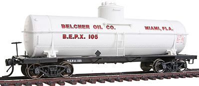 Intermountain Railway 46208 HO Scale ACF Type 27 Riveted 10,000-Gallon Tank Car - Ready to Run -- Belcher Oil Co. (white, red & black lettering)