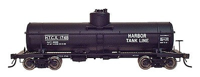 Intermountain Railway 46306 HO Scale ACF Type 27 Riveted 8000-Gallon Tank Car - Ready to Run -- Harbor Tank Line (black,white lettering)