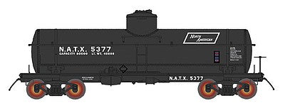 Intermountain Railway 46348 HO Scale ACF Type 27 Riveted 8000-Gallon Tank Car - Ready to Run -- North Americna Car Corporation (black, white, Parallelogram Logo)