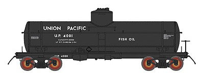 Intermountain Railway 46350 HO Scale ACF Type 27 Riveted 8000-Gallon Tank Car - Ready to Run -- Union Pacific (black)