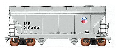 Intermountain Railway 46539 HO Scale ACF 2-Bay Center-Flow Covered Hopper - Ready to Run -- Union Pacific (gray, Shield Logo)