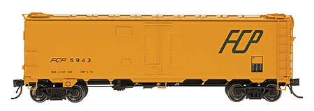 Intermountain Railway 46713 HO Scale R-40-10 Refrigerator Car - Ready to Run - Premium Line -- Ferrocarril Pacifico (yellow, green, Late FCP Logo)