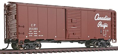 Intermountain Railway 46815 HO Scale Modified AAR 40' Boxcar w/4-4 Improved Drednaught End - Ready to Run -- Canadian Pacific (Boxcar Red, white; Script Lettering)