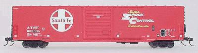 Intermountain Railway 46915 HO Scale 60' PS-1 Single-Door Boxcar - Ready to Run -- Atchison, Topeka & Santa Fe "Super Shock Control" (Small)