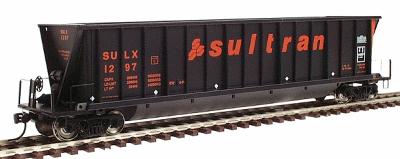 Intermountain Railway 47103 HO Scale Bathtub Coal Gondola - Ready to Run -- Sultran (black, orange; Large Horizontal Lettering)