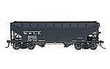 Intermountain Railway 47153 HO Scale AAR Alternate Standard Offset-Side 2-Bay Open Hopper Flat Ends - Ready to Run -- Wheeling & Lake Erie (black, No Logo)