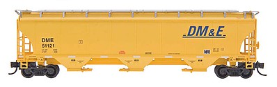 Intermountain Railway 472105 HO Scale Trinity 5161 Cubic Foot Covered Hopper - Ready to Run -- Dakota, Minnesota & Eastern (yellow, blue)