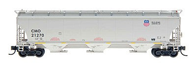 Intermountain Railway 472135 HO Scale Trinity 5161 Cubic Foot Covered Hopper - Ready to Run -- Union Pacific CMO (gray, Building America Logo)
