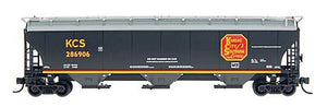 Intermountain Railway 472137 HO Scale Trinity 5161 Cubic Foot Covered Hopper - Ready to Run -- Kansas City Southern (black, red, gray, yellow)