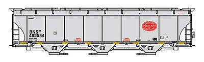 Intermountain Railway 472143 HO Scale Trinity 5161 Cubic Foot Covered Hopper - Ready to Run -- BNSF Railway (Spokane, Portland & Seattle Legacy Scheme, gray, Oval Logo)