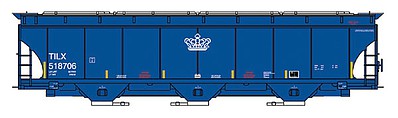 Intermountain Railway 472153 HO Scale Trinity 5161 Cubic Foot Covered Hopper - Ready to Run -- Imperial Sugar (blue, white)
