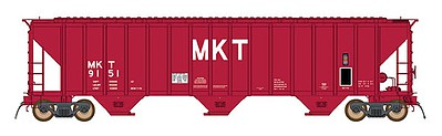 Intermountain Railway 472253 HO Scale 4794 PS2-CD Covered Hopper Late Version - Ready to Run -- Missouri-Kansas-Texas (red, white)