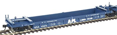 Intermountain Railway 47321 HO Scale Thrall 5-Unit Well Car Set w/45' Mid Sections - Assembled -- APL (blue)
