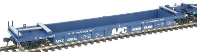 Intermountain Railway 47322 HO Scale Thrall 5-Unit Well Car Set w/45' Mid Sections - Assembled -- APC (blue)