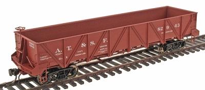 Intermountain Railway 47751 HO Scale Santa Fe Caswell Gondola - Ready-to-Run -- Atchison, Topeka & Santa Fe (Class Ga-X; Boxcar Red; "A.T.&S.F.")