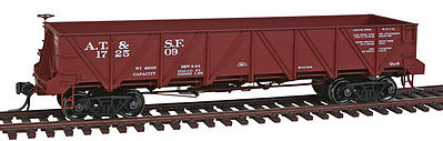 Intermountain Railway 47756 HO Scale Santa Fe Caswell Gondola - Ready-to-Run -- Atchison, Topeka & Santa Fe (Class Ga-9; As-Built; Boxcar Red; "A.T.&S.F.")