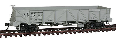 Intermountain Railway 47761 HO Scale Santa Fe Caswell Gondola - Ready-to-Run -- Atchison, Topeka & Santa Fe (Class Wa-5; Maintenance-of-Way Scheme; silver)