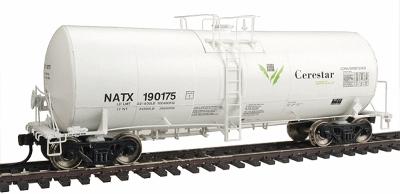 Intermountain Railway 47808 HO Scale Trinity 19,600-Gallon Tank Car - Ready to Run -- Cerestar NATX (white, Green Logo)