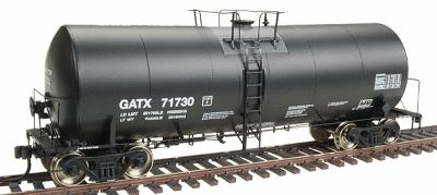 Intermountain Railway 47810 HO Scale Trinity 19,600-Gallon Tank Car - Ready to Run -- General American Transportation Company GATX (black)