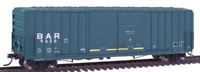 Intermountain Railway 48306 HO Scale FMC 5283 Cubic Foot Double-Door Boxcar - Ready to Run -- Bangor & Aroostook BAR (blue, white, Reporting Marks Only)