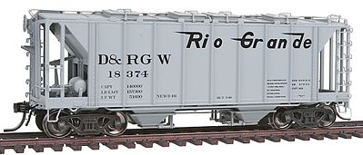 Intermountain Railway 48678 HO Scale 1965 Cubic Foot 2-Bay Covered Hopper w/Closed Sides - Ready to Run -- Denver & Rio Grande Western