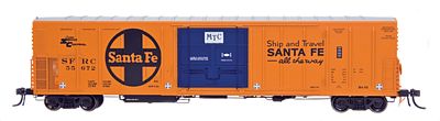 Intermountain Railway 48824 HO Scale R-70-20 Mechanical Reefer - Ready to Run -- Santa Fe SFRC (orange, blue, silver, black, Large Logo, MTC Logo)