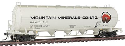 Intermountain Railway 48905 HO Scale Procor Pressure-Flow Hopper - Ready to Run -- Mountain Minerals (white, black, Large Logo)