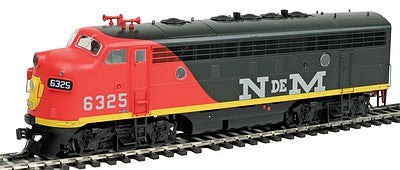 Intermountain Railway 49067S HO Scale EMD F7A w/Sound & DCC -- Nacionales de Mexico (orange, green, silver, yellow)