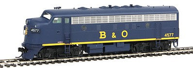 Intermountain Railway 49071S HO Scale EMD F7A w/Sound & DCC -- Baltimore & Ohio (Solid blue, yellow)