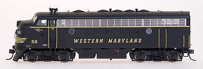 Intermountain Railway 49076 HO Scale EMD F7A - Standard DC -- Western Maryland (Speed Lettering)