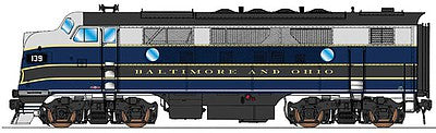 Intermountain Railway 49108 HO Scale EMD F3A w/DCC -- Baltimore & Ohio (blue, gray, black)