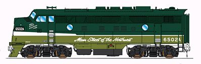 Intermountain Railway 49112 HO Scale EMD F3A w/DCC -- Northern Pacific (Loewy 2-Tone Green, "Main Street of the Northwest" Slogan)