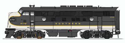 Intermountain Railway 49130 HO Scale EMD F3A - DCC -- Southern Railway (black, white, gold)