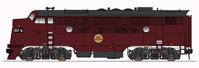Intermountain Railway 49134 HO Scale EMD F3A - Standard DC -- Chicago Great Western (maroon, Lucky Strike Logo)