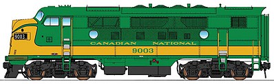 Intermountain Railway 49139 HO Scale EMD F3A w/DCC -- Canadian National (green, yellow)