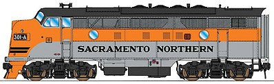 Intermountain Railway 49142 HO Scale EMD F3A w/DCC -- Sacramento Northern (silver, orange, black)