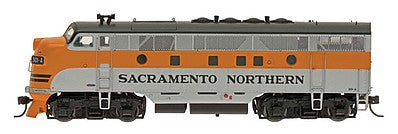 Intermountain Railway 49142S HO Scale EMD F3A w/LokSound & DCC -- Sacramento Northern (silver, orange, black)