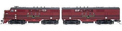 Intermountain Railway 49220 HO Scale EMD FTA-B Set w/DCC -- Lehigh Valley (Cornell Red, black)