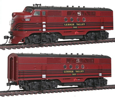 Intermountain Railway 49220S HO Scale EMD FTA-B Set w/Tsunami(R) Sound & DCC -- Lehigh Valley (Cornell Red, black)