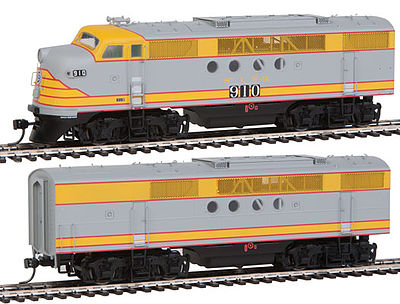 Intermountain Railway 49232 HO Scale EMD FTA-B Set w/DCC -- St. Louis-Southwestern/Cotton Belt (gray, yellow)